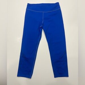 Athleta Girl Large 12 Perforated Blue Leggings Like New